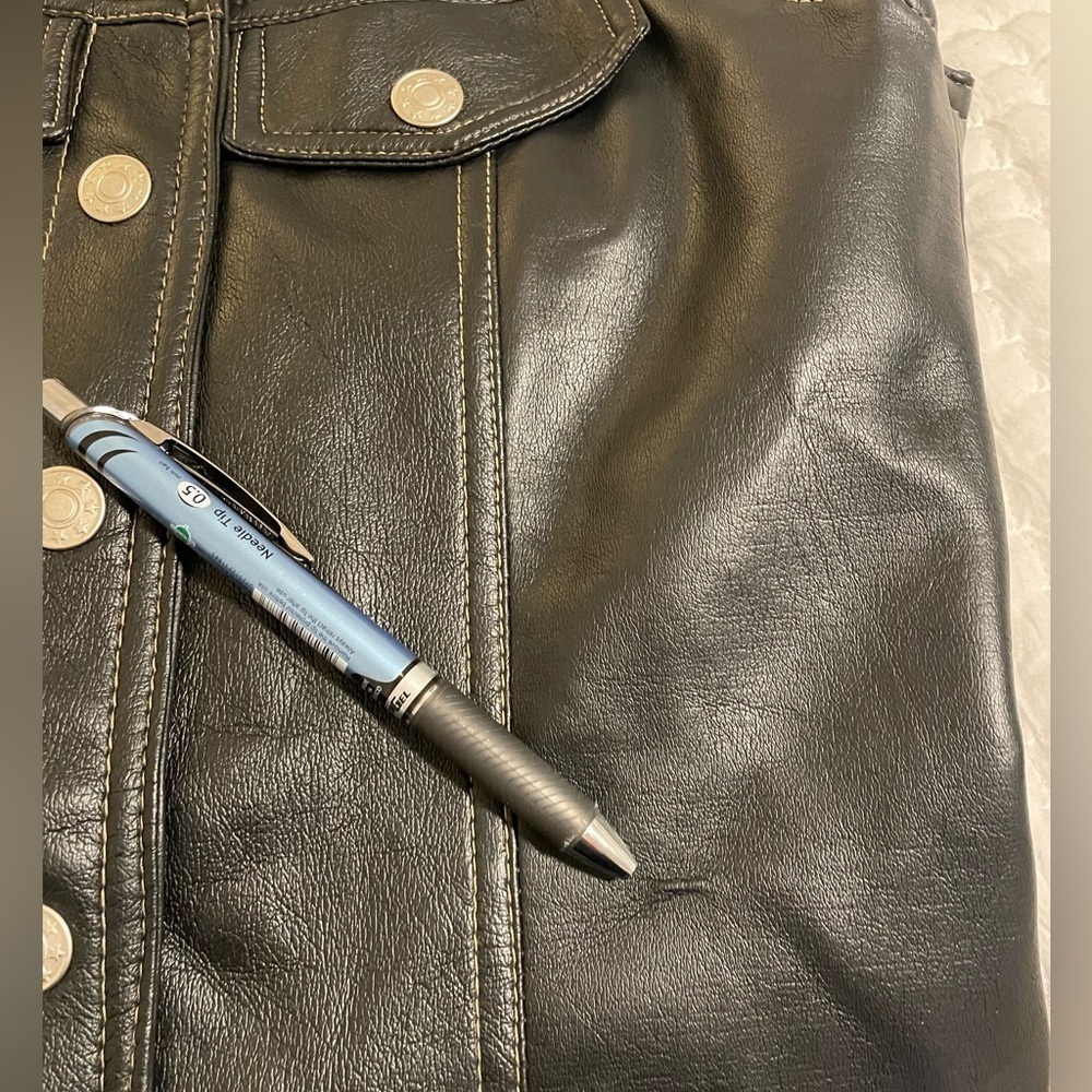 INDIO PIONEER TRADING CO Vintage Faux Leather Mini Dress - Picture 5 of 11